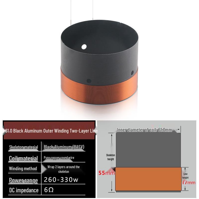8-15" Speaker Repair: 63.5, 62.8, 60.5mm Bass Voice Coil Options