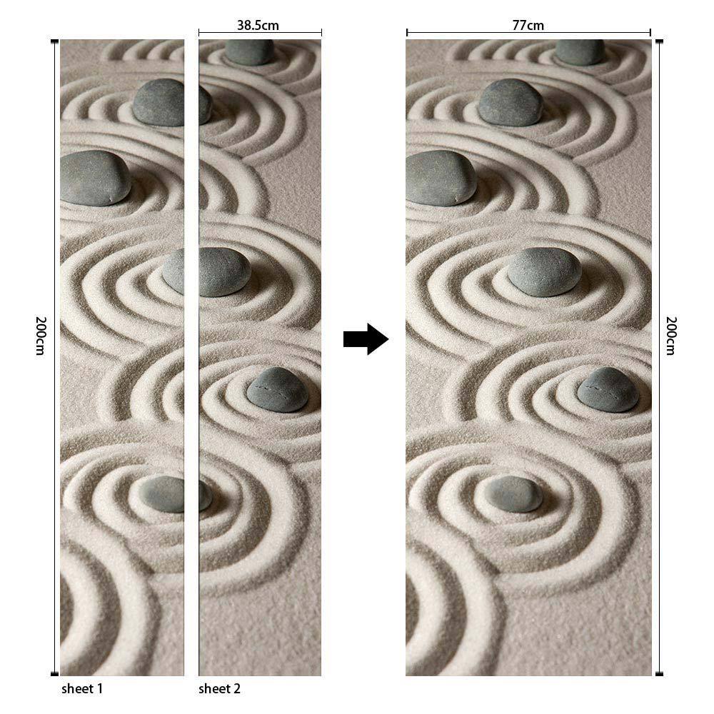 3D-Türaufkleber mit Kopfsteinpflaster-Simulation, selbstklebende Tapete zum Abziehen und Aufkleben, Wandaufkleber, Dekoration, abnehmbarer Vinyl-DIY-Wandaufkleber