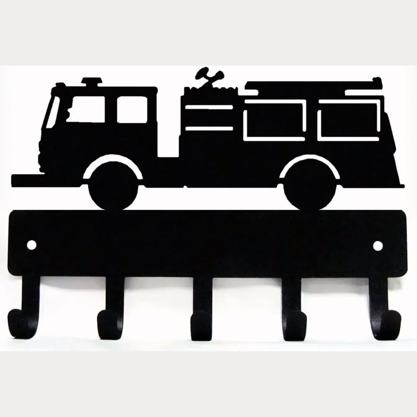 

Рекламная вешалка для ключей в виде пожарной машины, 5 крючков, крючки шириной 6 дюймов / 9 дюймов, аксессуары для ванной комнаты, вешалка для прихожей, железное искусство бронзовый