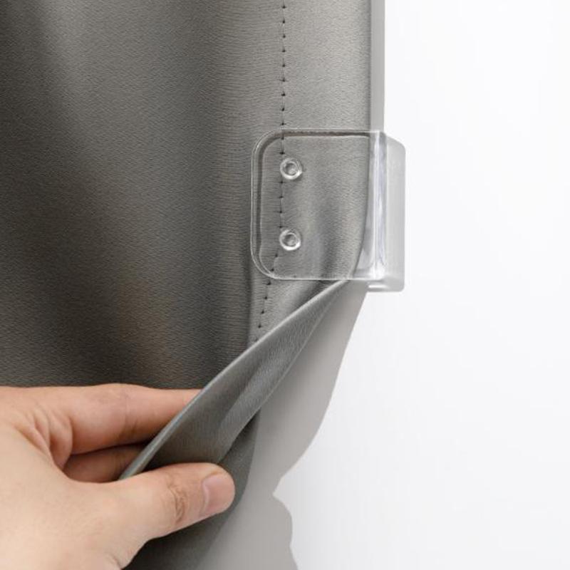 4Pcs Shower Curtain Clips Non Punching Windproof Curtain Hook Toilet Curtain Rings Clip Traceless Shading Cloth Edge Fixed Clips