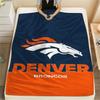 Denver Broncos Flanelldecke mit Aufdruck, Hohe Qualität, Bequem für alle Jahreszeiten, Heimdekoration, Wärme und Komfort, Perfekt für Weihnachtsgeschenke