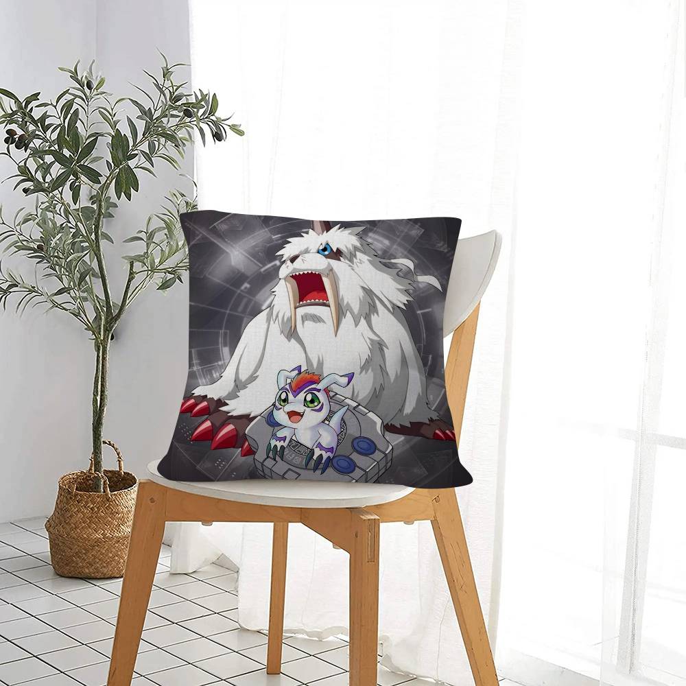 Japan Anime Digimon Cute Pillowcase Toon Gift Cushion Cover Bedroom Home Sofa Chair Seat Decor Pillow Case