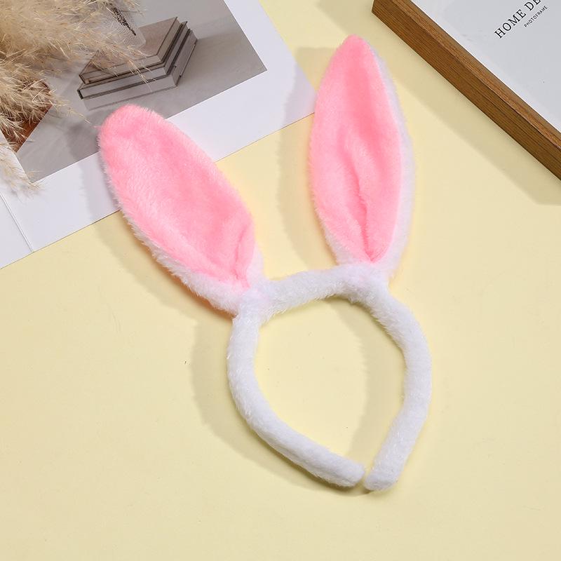 Korean Cute Plush Bunny Ears Headband for Kids' Party & Easter