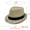 Supply Jazz Hats, British Style Hats, Imitation Linen Solid Color Top Hats, Men's and Women's Crimped Couples' Sun Hats