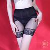 Ultra-Thin1DAurora Glossy Sexy Stockings Seamless Panties Lace Crotchless Boxer Briefs Women Black Silk Temptation Lingerie