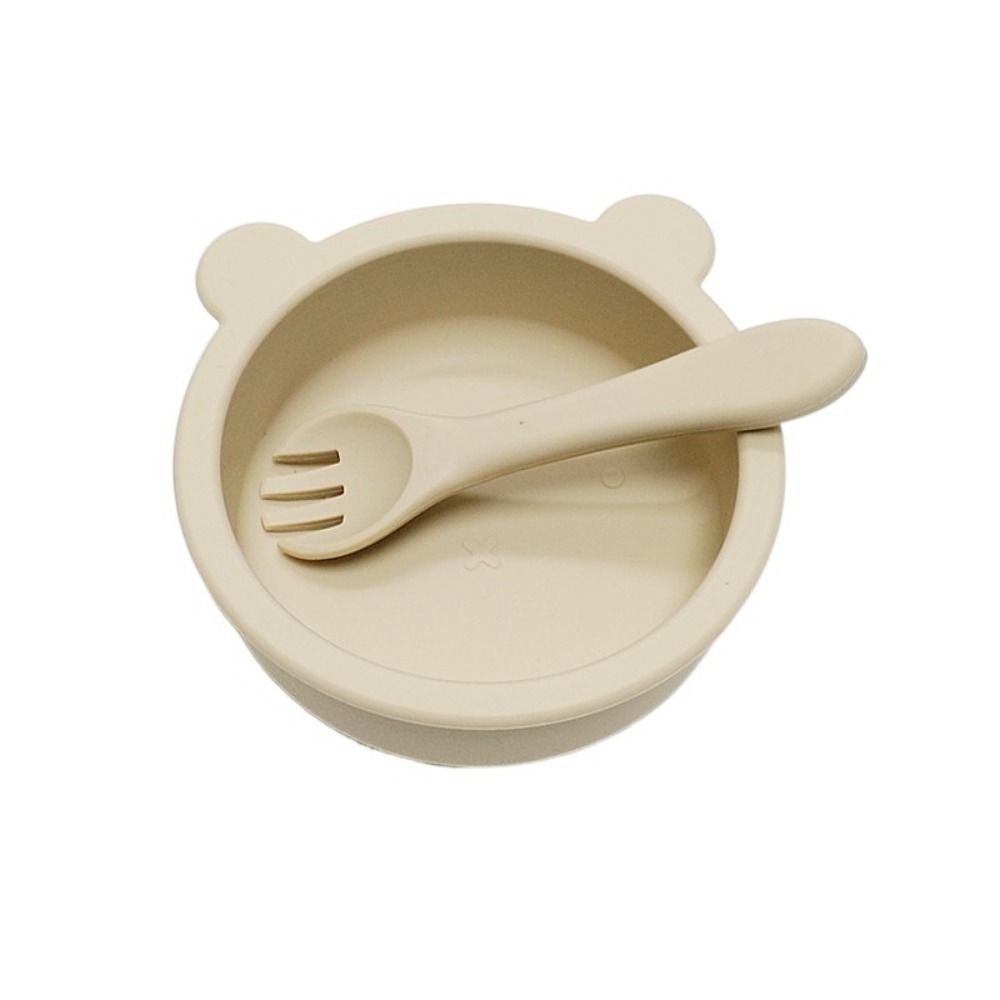 Flexible Feeding Tableware Waterproof Feeding Bowl Set Unbreakable Baby Bowls with Spoon  Toddlers
