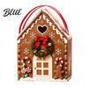 Christmas Eve Gift Containers Wonderland Cottage Box, House Shaped Paper Treat Boxes, Holiday Party Favor Bags Snack Holder with Handle for