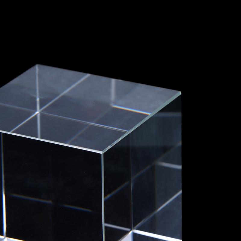 Engravable K9 Crystal Block Transparent Blank Cube Glass Paperweight for Home Office Desk Decor DIY Art Craft