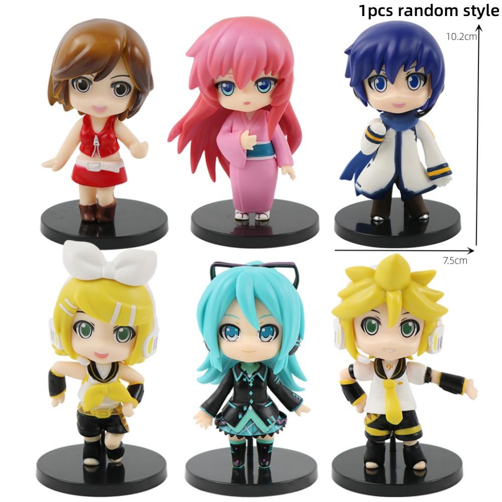 

10cm Anima Hatsune Miku Girls Anime Figure Super Kids PVC kawaiii cute model toy desk decortion doll girl gift Entertaining Play Safe Kid Friendly Fun