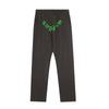 Mens Hip Hop Streetwear Fleece Pants Rhinestone-Embellished Straight Leg Casual Winter Trousers Youth