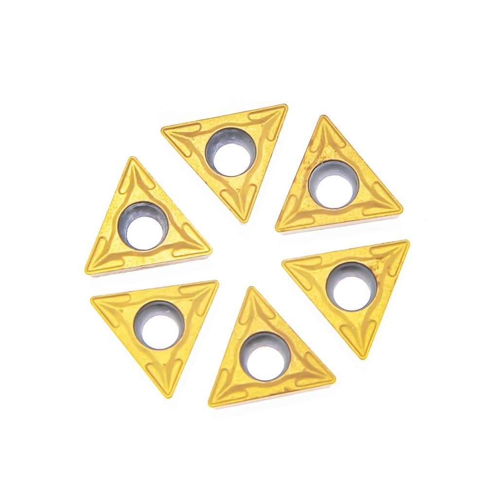 20 Pieces Carbide Turning Inserts TCMT110204 TCMT21.51, TCMT Insert Tain Coated CNC Lathe Inserts for Lathe Turning Tool Holder