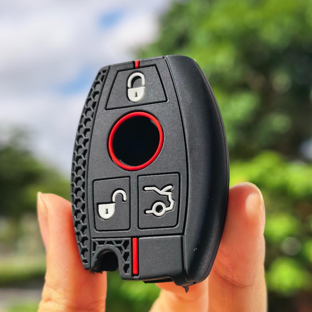 3 Buttons Silicone Car Key Case Cover for Mercedes Benz A B C E Class GLS GLA GLK GLC CLS CLA AMG W204 W205 W212 W463 W176 Fob