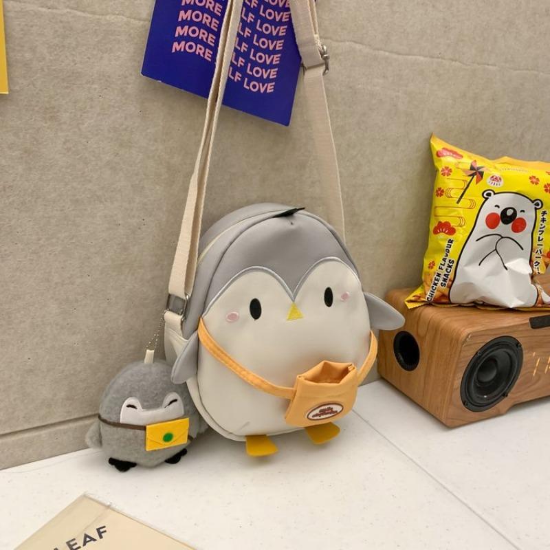 Cute Penguin Backpack Female New Versatile Cartoon Funny Backpack Casual Student Small School Bag