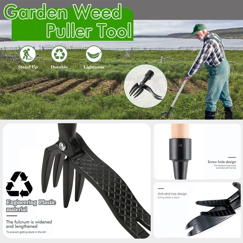 StandUp WeedPuller Manual No-Bend Root Extractor Clamp Weeder Tool Granden Tool