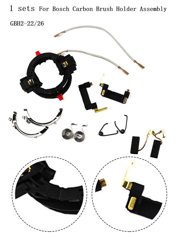 Kohlebürstenhalter Metall und Kunststoff GBH2 22 Kohlebürstenhalter für Bosch GBH2 26 und GBH2 26RE Elektropneumatische Bohrhammer