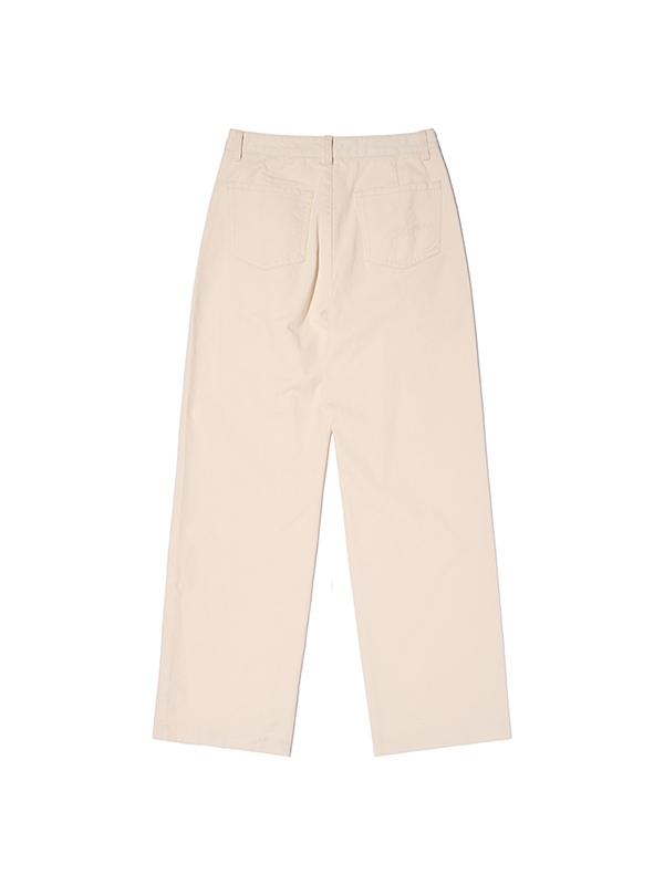 KIRSH Wide Fit Pintuck Cotton Pants [Ivory]