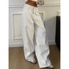 Damen Lässige Lockere High Waist Gerade Jeans Lange Hosen