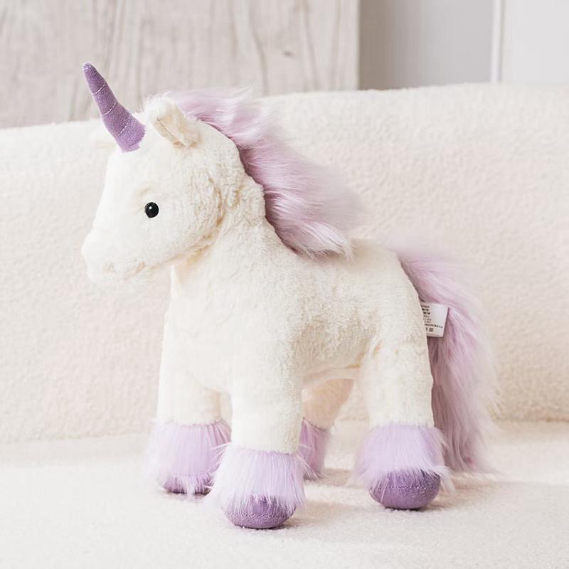 Schattig Levensecht Paard Eenhoorn Pluche Kussen Speelgoed Knuffeldier Realistisch Pony Poppetje Kamer Decoratie Klassiek Verjaardagscadeau Voor Kinderen 30cm