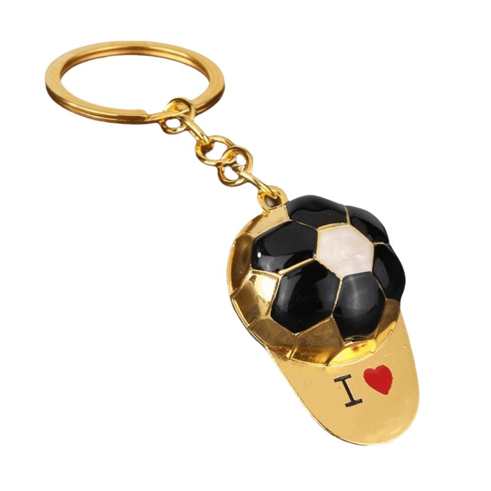 PVC Car Keyring Lightweight 3D Ball Shape Bag Charm Collection Football Keychain Sports Event