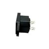 1PC LZ-14-1 10A 250V 3 Pins Chassis Panel Mounted IEC320 C14 Inlet Plug Connector AC Electrical Power Socket with 2 Sets Screws