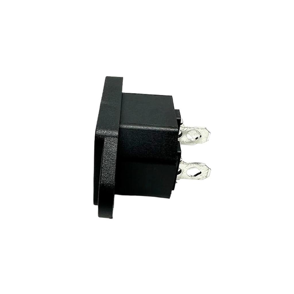 1PC LZ-14-1 10A 250V 3 Pins Chassis Panel Mounted IEC320 C14 Inlet Plug Connector AC Electrical Power Socket with 2 Sets Screws