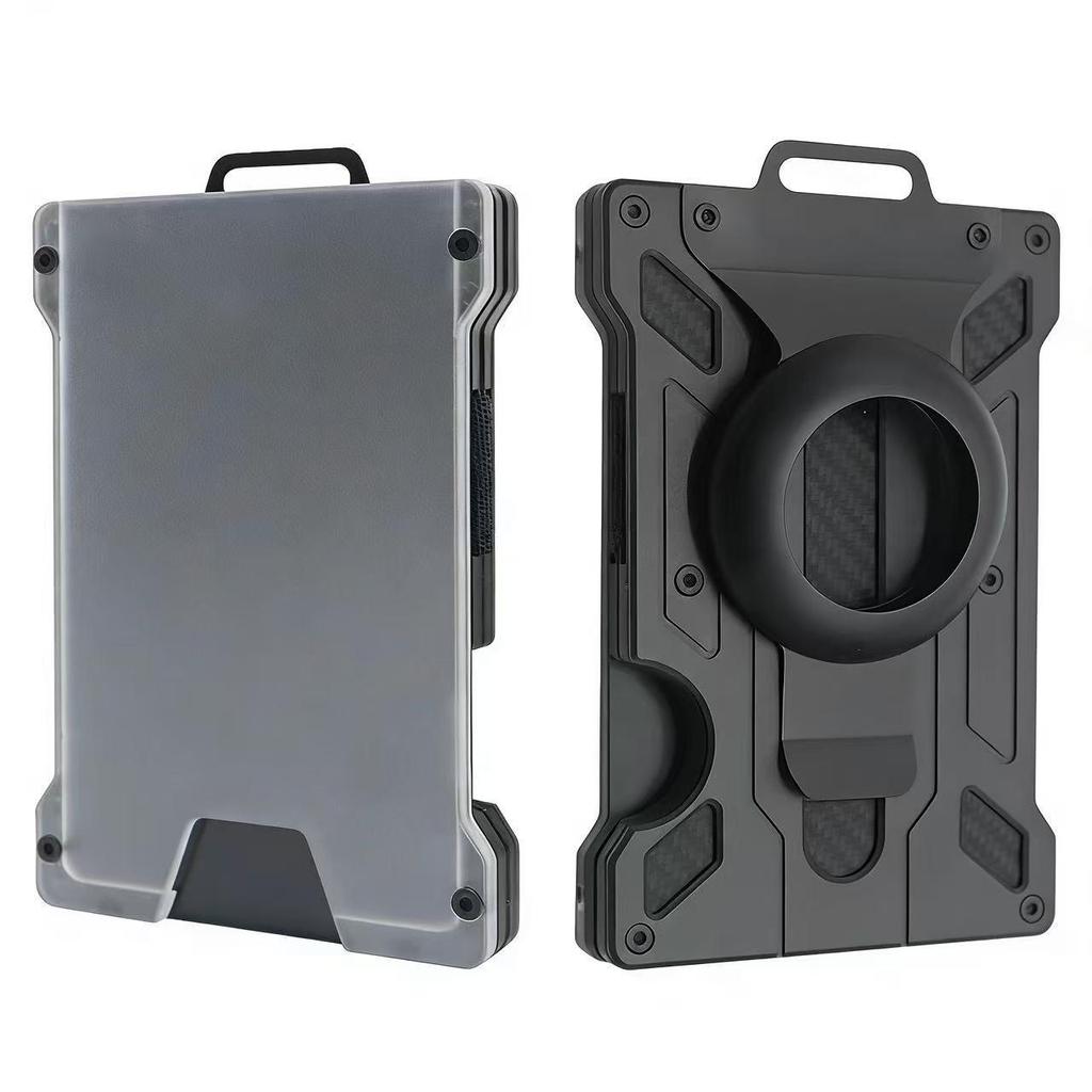 Nuovo stile Custodia Porta Badge Lavoro in Metallo RFID Trasparente con Clip