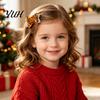 Cute Halloween Hair Accessories Glitter Bow Clips for Kids Baby Girls, Double Layer Party Dress Up Supplies Ghost/Pumpkin/Eyeball Bowtie Pins