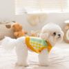 Knitted Dog Sweater With Pineapple Colorblock Grid Design Small Breeds