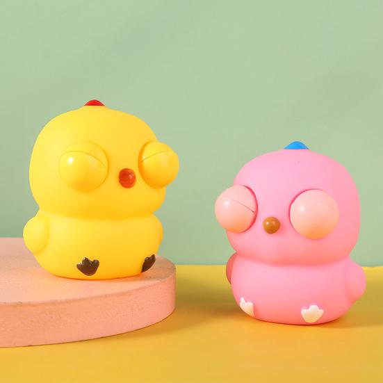 Chick Squeeze Toy Eye-popping Chicken Anti-stress Toy Funny Eyeball Burst Doll Stress Relief Toy Creative Cartoon Soft TPR Pinch Toy Adults Teens