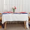 Yousheng Gauze Table Runner American Style Wrinkle Table Runner Machine Washable Table Runner for Wedding Holiday Dining Table Decoration