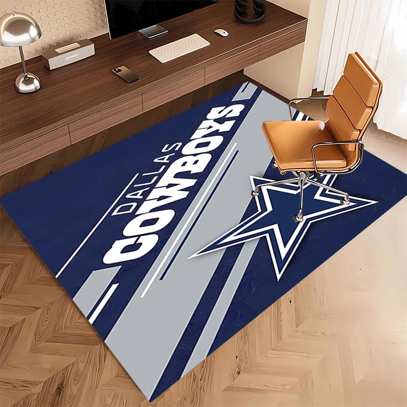 1pc Dallas Cowboys Print Area Rug - Soft, Washable Non-Slip Indoor Mat, Living Room, Home Office Decorative Rug,Office Decorative