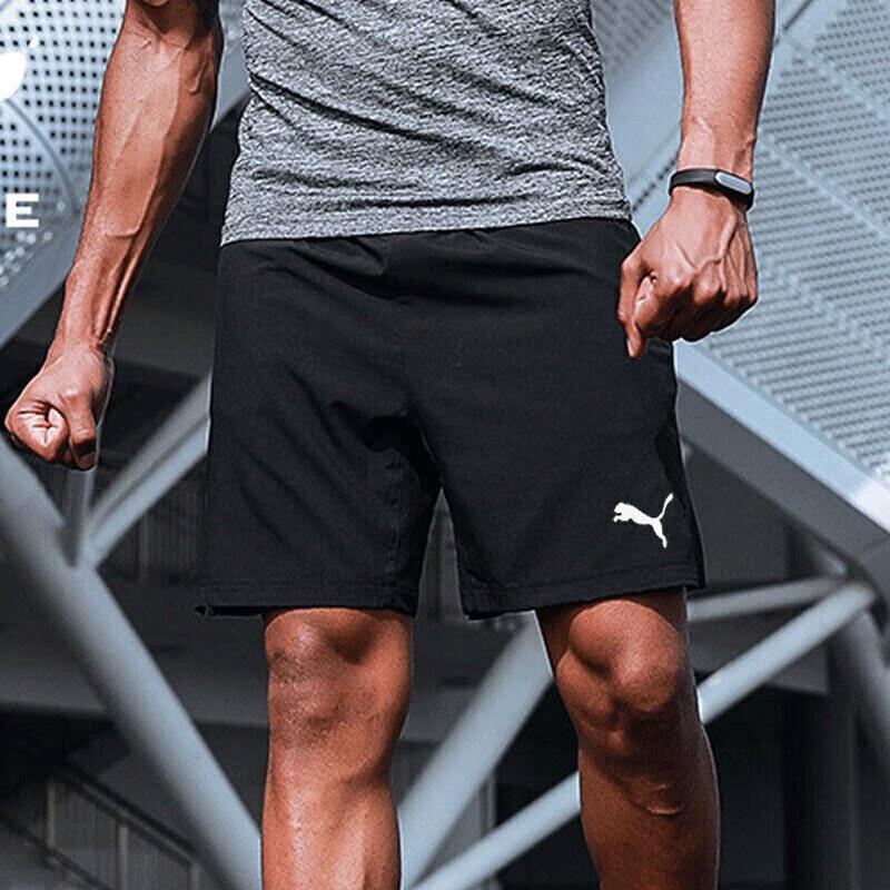 Puma Sport Casual Pure Color Running Fitness Shorts Men Shorts Black 586709-51