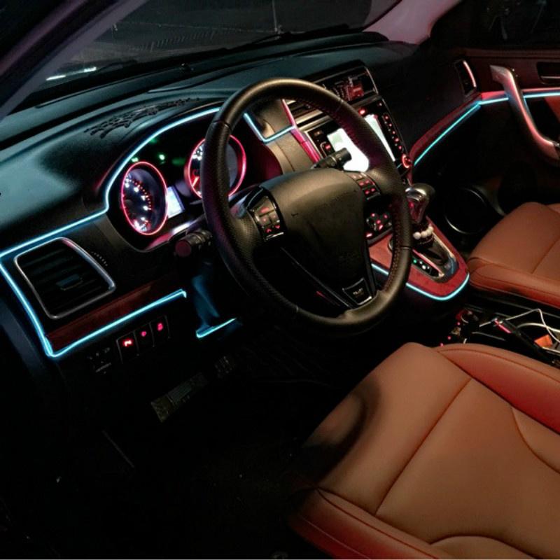 Car Interior Light Strip 2/3/5M Neon Atmosphere Glowing  Electrolum Inescent Light EL Wire Cable