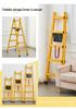 Thickened Carbon Steel Folding A-frame Ladder: Multi-purpose for Household, Electrician, Welding, Decoration, and Engineering.
