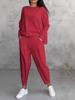 2024 Damen Unregelmäßiges Langarm-Sweatshirt und Haremshose Set