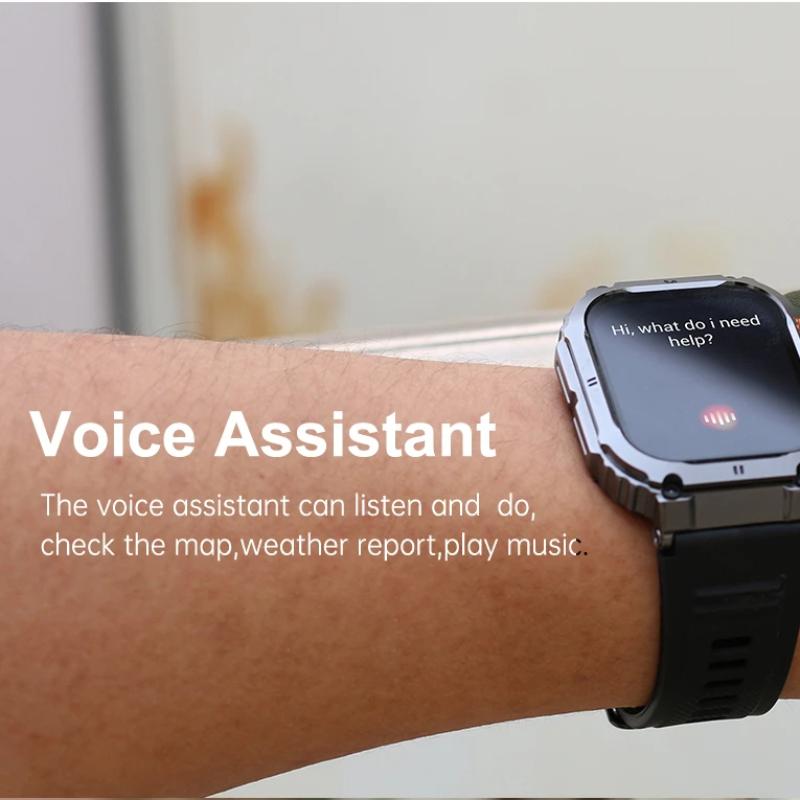 2025 New Outdoor Sports Fitness Smartwatch For Men 1.96 Inch Screen Bluetooth Calling Waterproof Watches Blood Oxygen Reloj Hombre