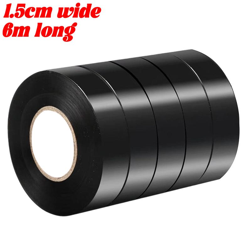 

6/120M Electrical Adhesive Tape Home DIY Repairs Automotive and Equipment Black Waterproof Electrical Tapes Flame-Retardant 1.5cm&12M-(2 roll) чёрный