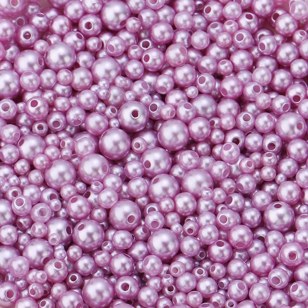 3/4/5/6/8mm ABS Imitation Pearl Beads Color Loose Round Beads For Jewelry Making DIY Handmade Necklace Bracelet Accessories