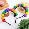 Carnival Colorful Shallots Hairball Headband Headband Holiday Party Dress Up Headband Props Cute Headbuckle Ornament