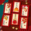 6pcs Oil Painting Style Chinese New Year Red Envelopes Traditional Red Pocket  Lunar New Year Gifts