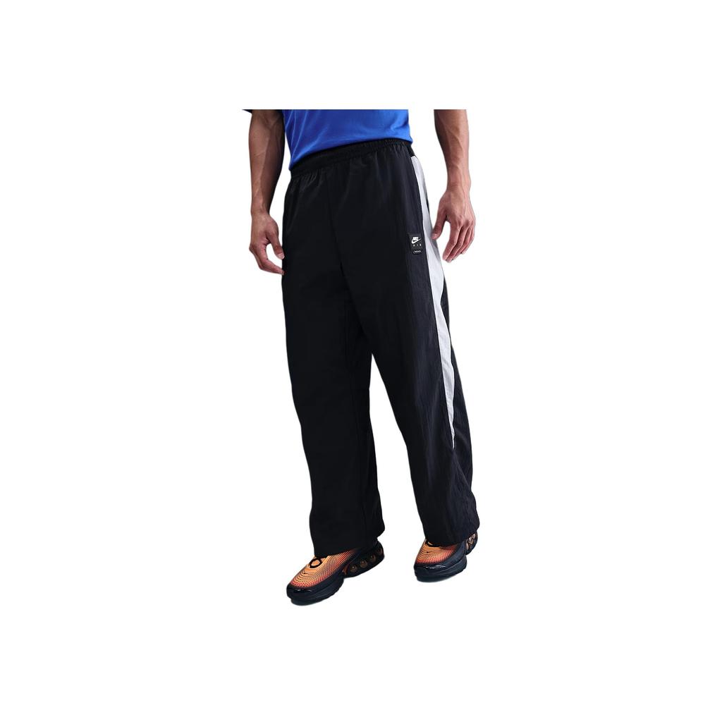 Nike Striped Logo Loose Straight Leg Knit Sports Pants Men bottoms Black HV0875-010