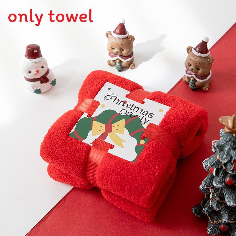 Christmas Holiday Towel With Coral Fleece Material For Festive Gift Giving