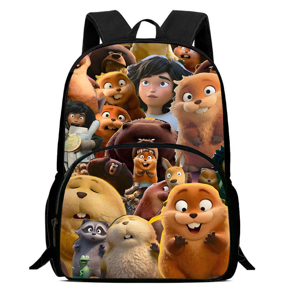 Cartoon Hoppers Beaver Backpack For Kids With Oxford Cloth Durable Material For School Travel