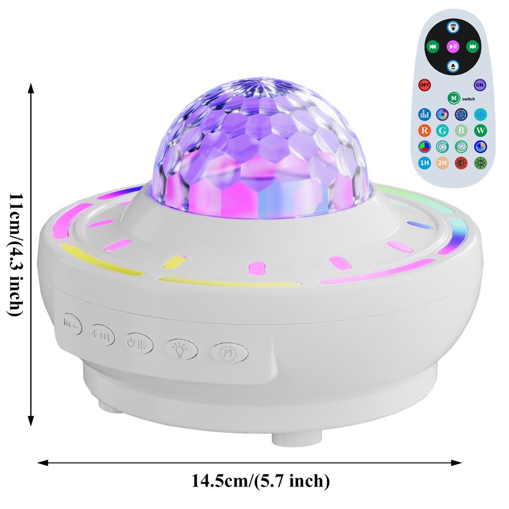Starry Sky Mood Light Projector Night Light with Bluetooth Speaker Aurora Wav Room Master Bedroom Romantic Atmosphere Nightlight