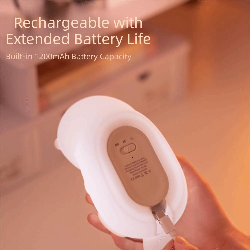 USB Rechargeable Otter Night Light Touch Control Timer Adjustable Bedside Lamp Cute Silicone Rechargeable Timing
