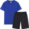 Men's Summer Sports Casual T-Shirt & Shorts Set - Breathable, Loose Fit, Short-Sleeved, Round Neck