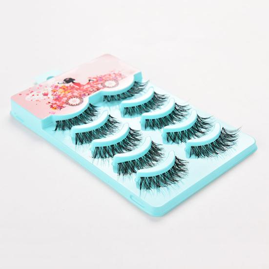 5 Paar Make-up Handgefertigt Lang Dick Überkreuzt Falsche Wimpern Augenwimpern Extensions