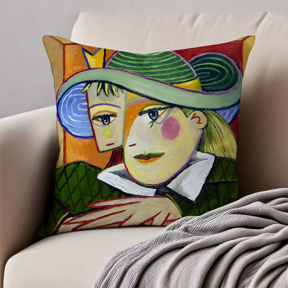 Picasso Kissenbezug Staubmilbenfrei Verdeckter Reißverschluss Sofa Bett