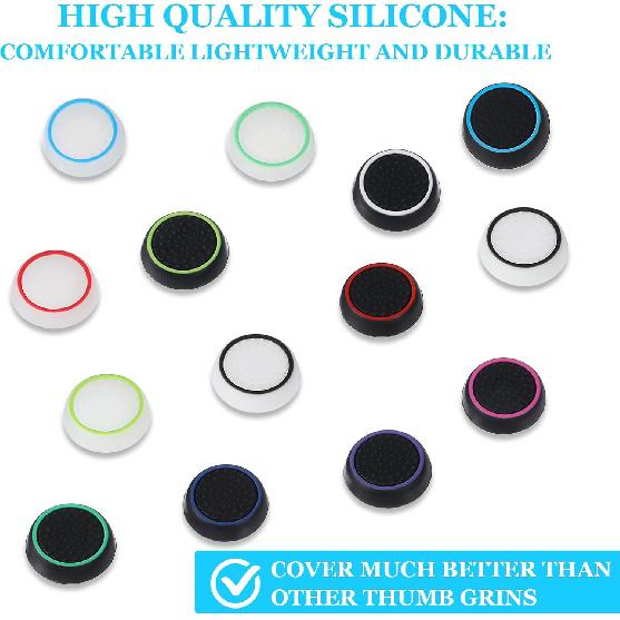 28pcs Thumb Grips Joystick,Controller Accessories,Full Protection,Anti-Slip Anti-Scratch Anti-Fingerprint Protective CoverReplacement Cap Compatible