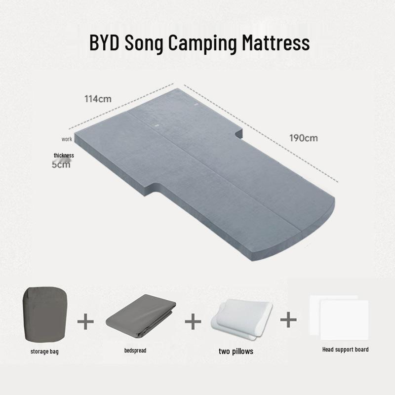 BYD Tang SUV Memory Foam Portable Car Mattress - Rear Travel Bed for Camping